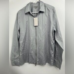 COS Full Zip Shirt Jacket Light Blue Sky Size M Minimal Sweden NWT